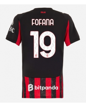 AC Milan Youssouf Fofana #19 Maglia Gara Casa Repliche 2025-26 Donna Maniche Corte